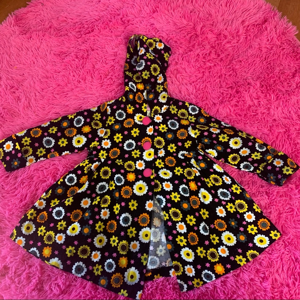 Maria Elena corduroy flowered coat size 2T